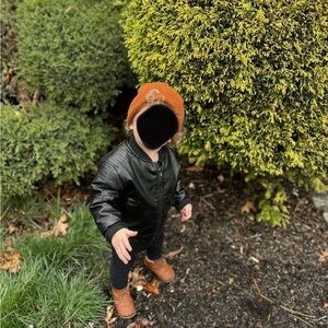 Black Leather Jacket for Kids